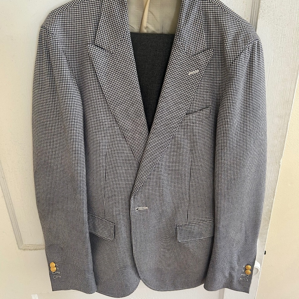 Gant Rugger herringbone dog tooth smoking jacket blazer men 50 (40L)